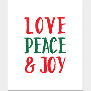 Love, Peace & Joy Posters and Art